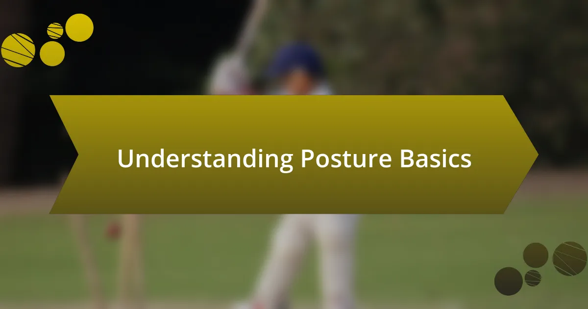 Understanding Posture Basics